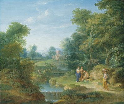 An Arcadian Landscape by Jacob Andries Beschey